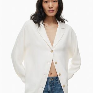 Aritzia Wilfred Cream Freeform Shirt/ Blazer